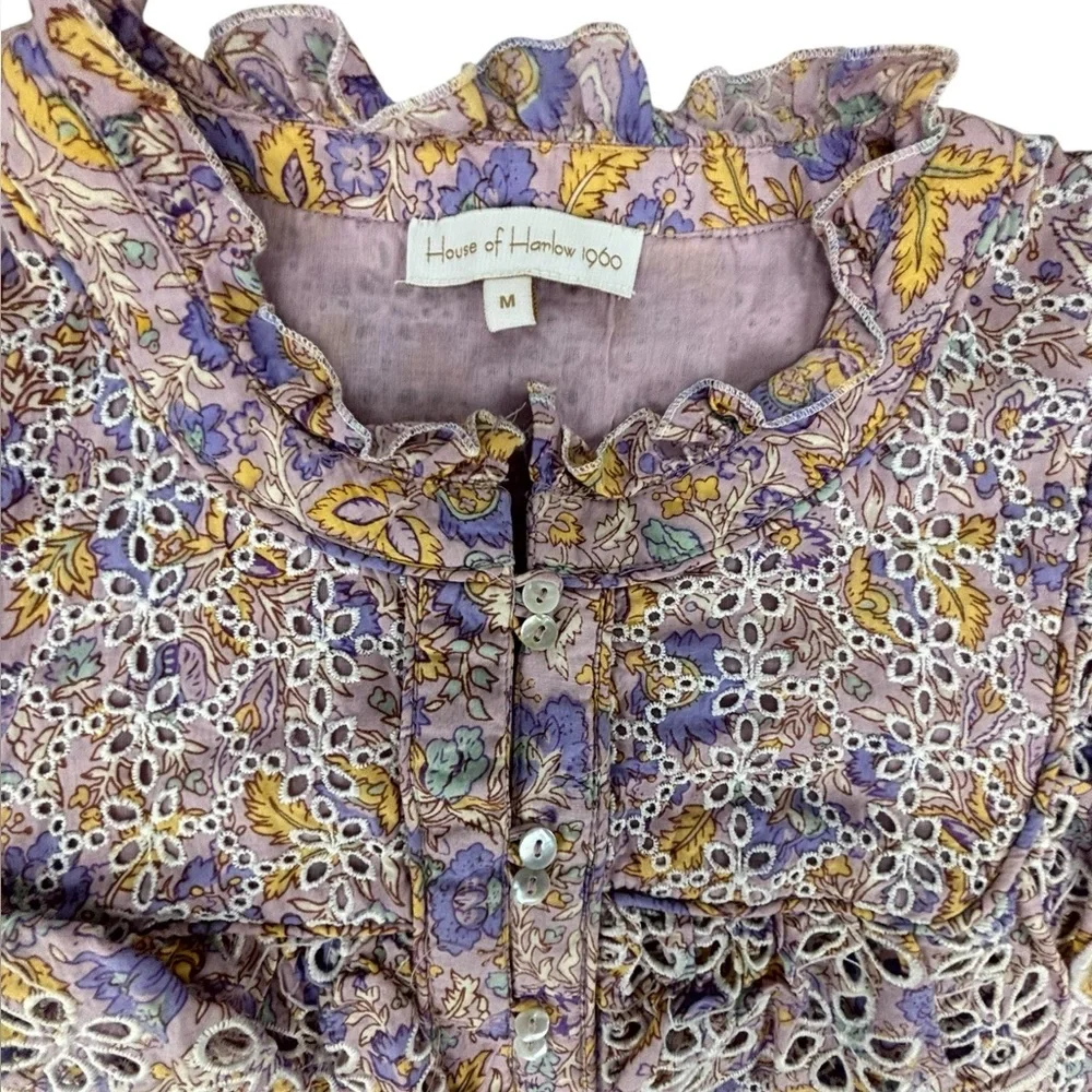 House of Harlow 1960 | Lined Floral Eyelet Dress | Medium | Like‎ New!!!